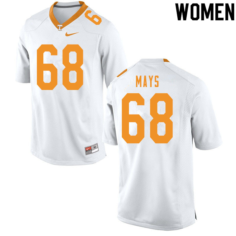 Women #68 Cade Mays Tennessee Volunteers College Football Jerseys Sale-White